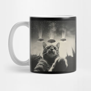 Cat Selfie Alien Invasion Mug